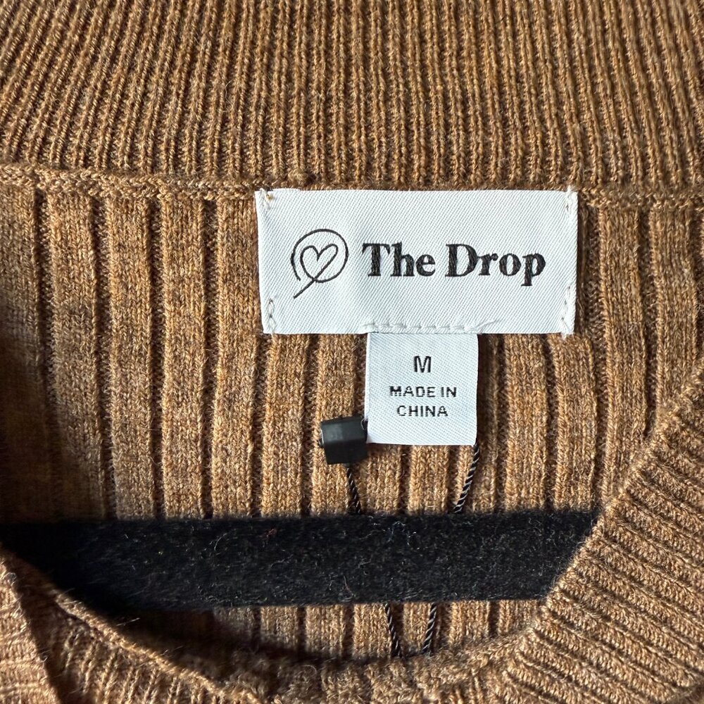 NWT The Drop Women's Renata Rib Midi Long Sleeve Sweater Dress Medium - Picture 6 of 7
